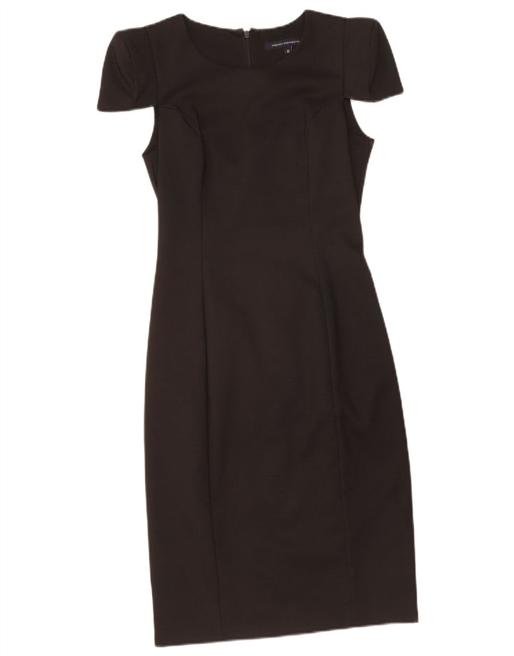 FRENCH CONNECTION Womens Bodycon Dress UK 12 Medium  Black Cotton