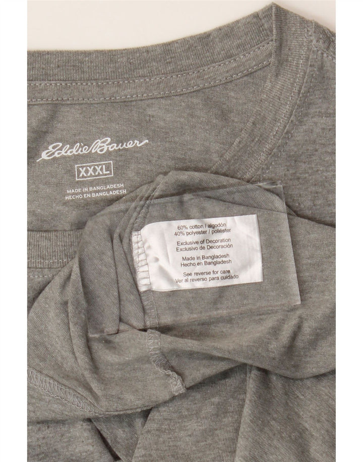 Eddie Bauer Mens T-Shirt Top 3XL Grey Cotton