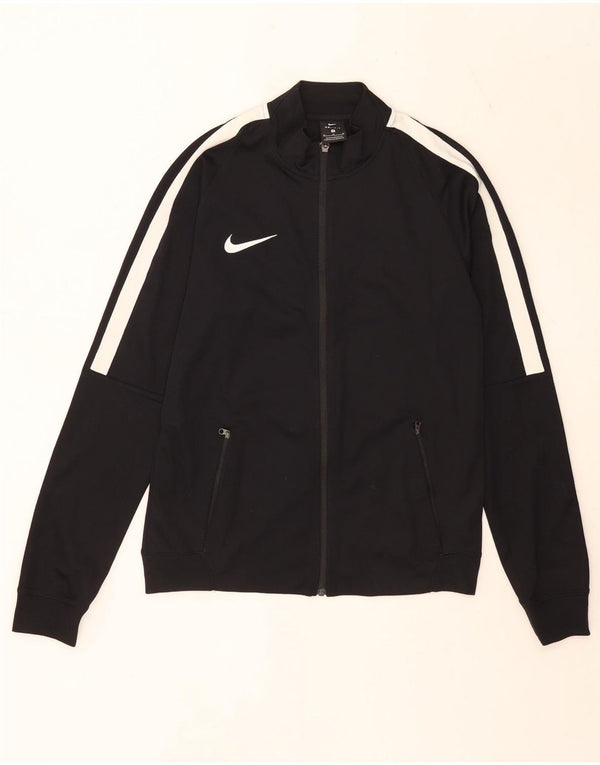 Nike Chaqueta deportiva Dri Fit para hombre con bloques de color negro mediano