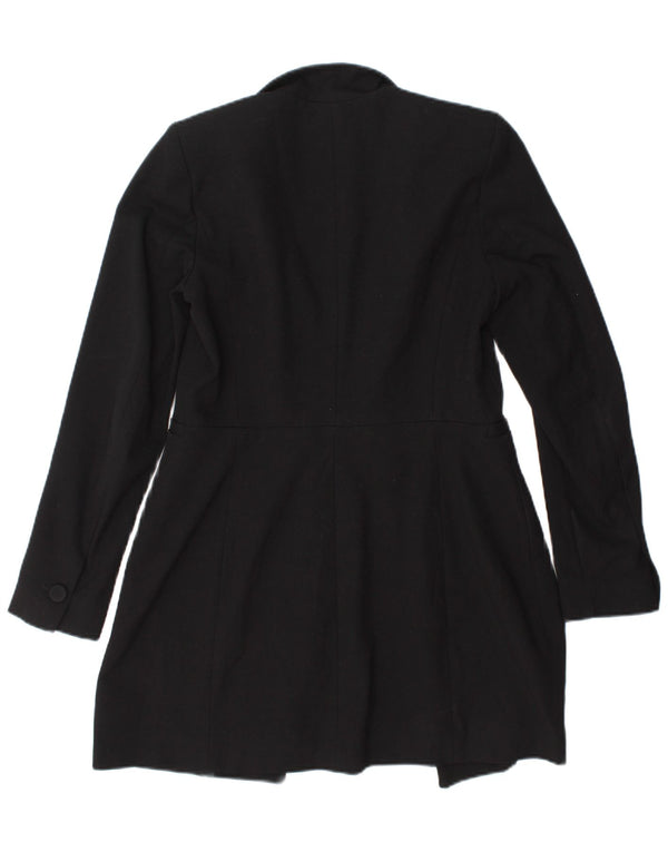 Zara Γυναικείο Longline Blazer Jacket UK 10 Small Black Polyester