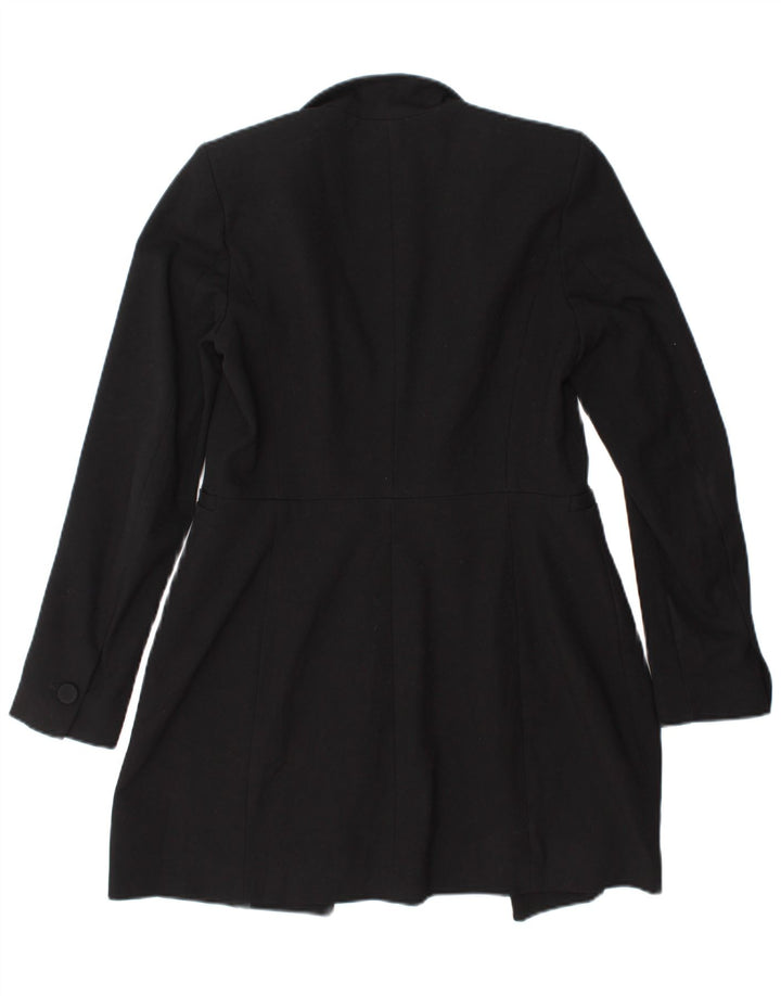 Giacca blazer lunga da donna Zara UK 10 piccola poliestere nera