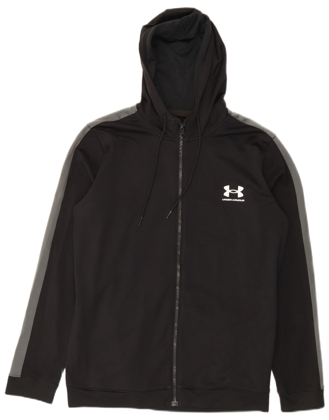 Under Armour Sweat à capuche zippé pour homme en polyester color block noir moyen