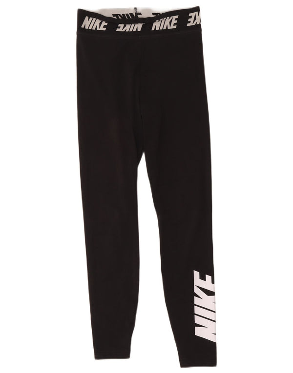Leggings grafici da donna Nike UK 10 piccoli poliestere nero