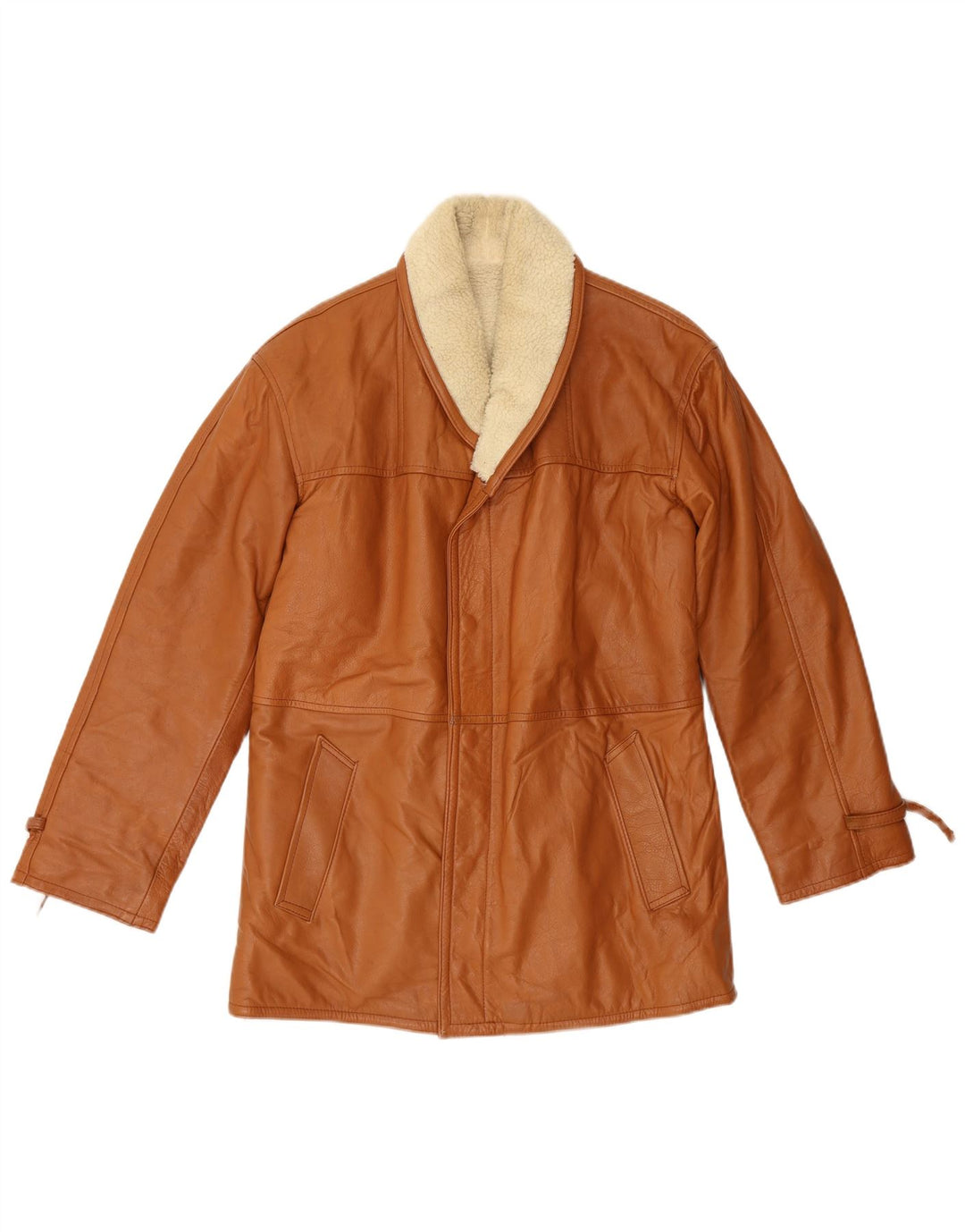 Vintage Ανδρικό Shearling Jacket IT 48 Medium Brown