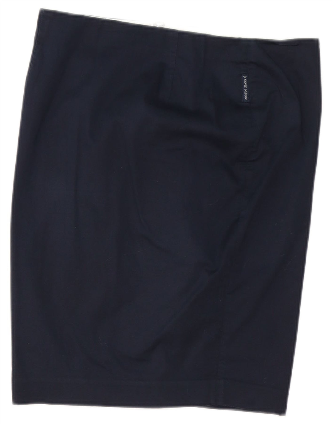 Armani Womens Straight Skirt EU 40 Medium W30  Navy Blue Cotton