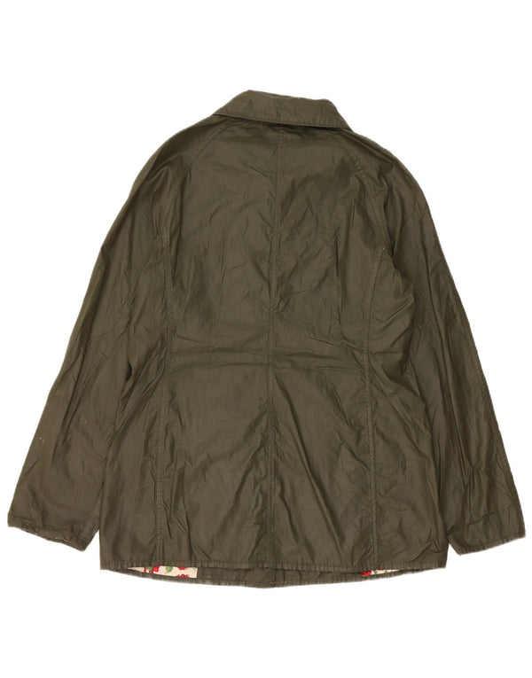 Barbour Chaqueta de algodón encerado para mujer UK 10 Small Khaki