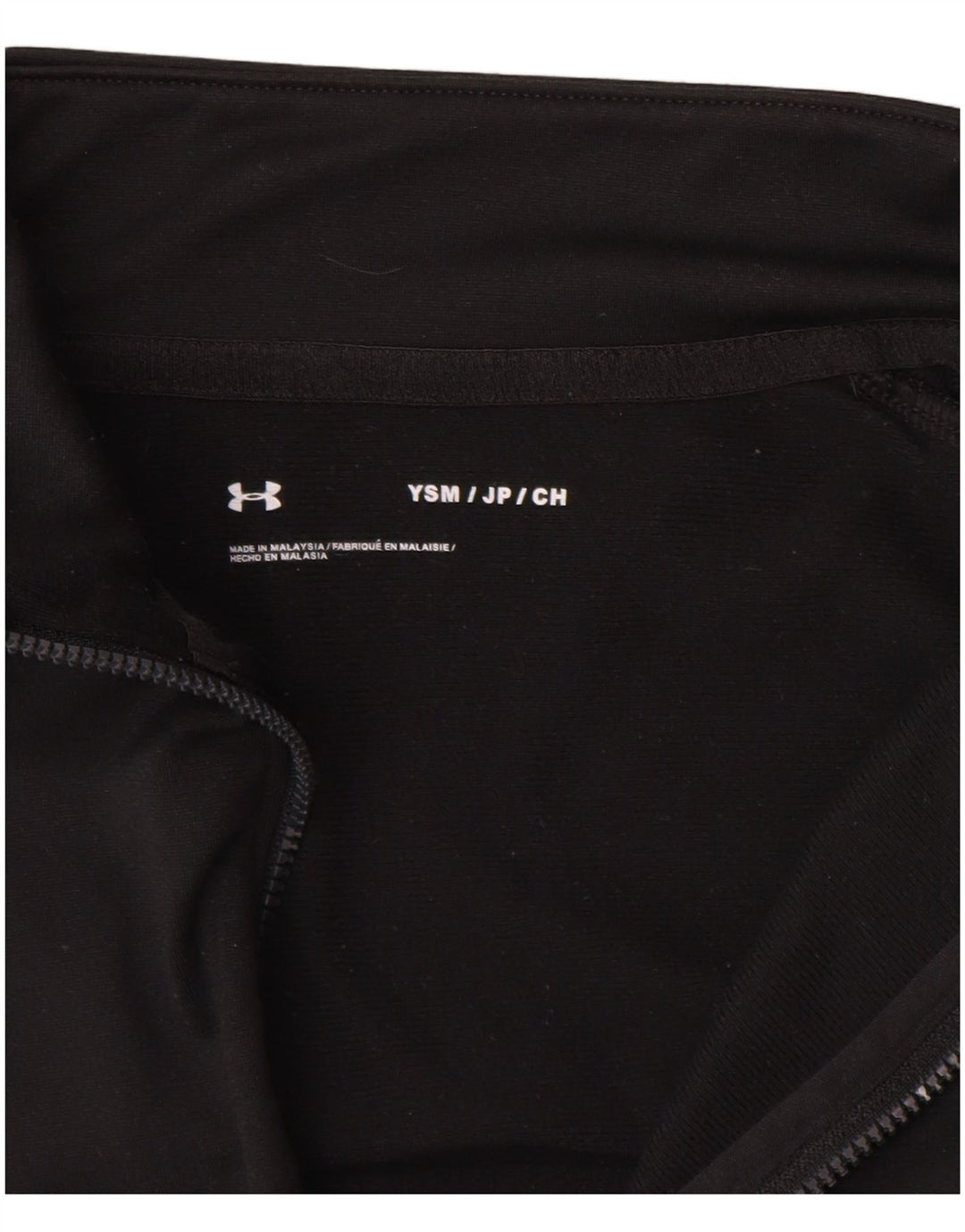 UNDER ARMOUR Girls Tracksuit Top Jacket 7-8 Years Small  Black Polyester