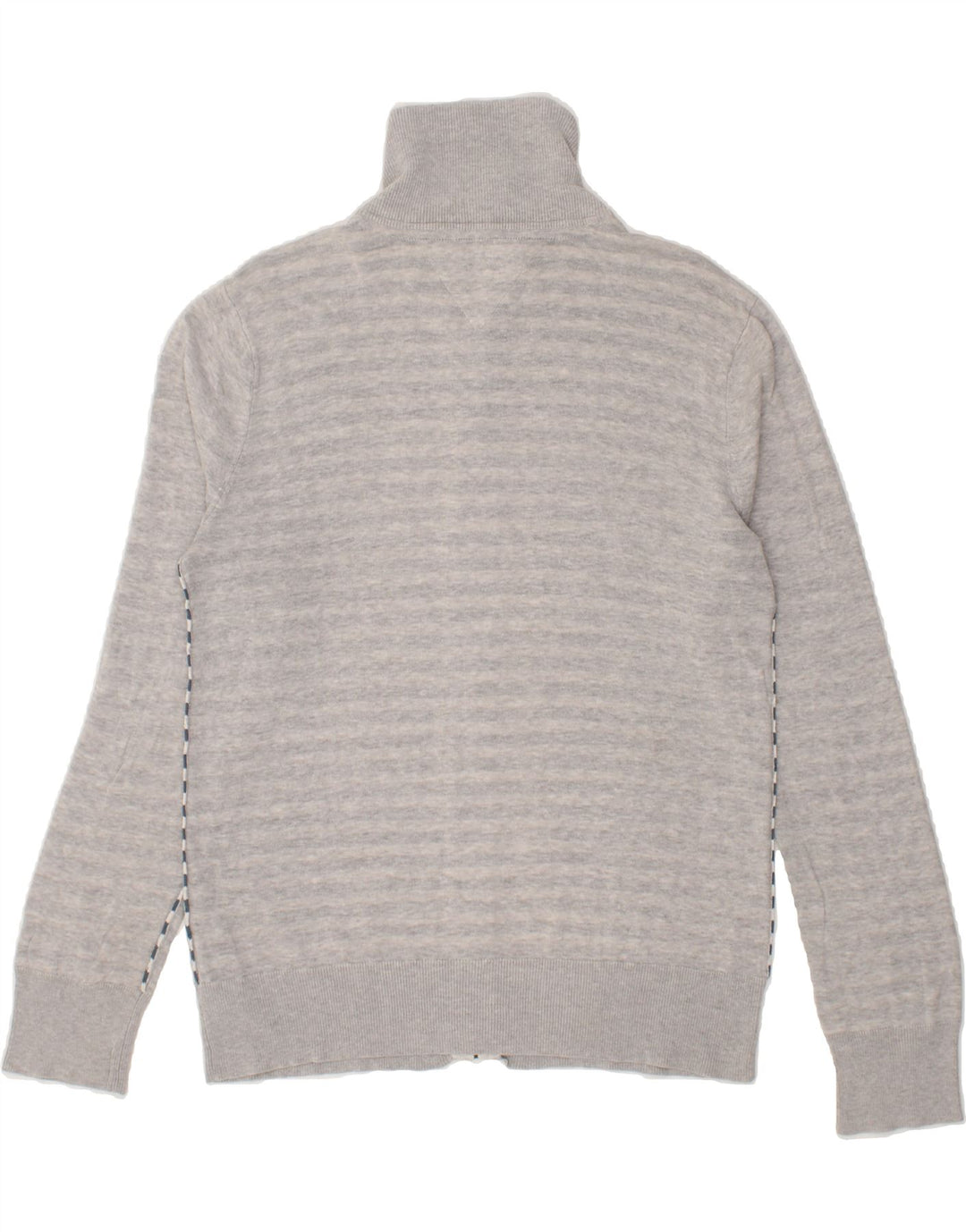 TOMMY HILFIGER Womens Tracksuit Top Jacket UK 16 Large Grey Striped Vintage Tommy Hilfiger and Second-Hand Tommy Hilfiger from Messina Hembry 