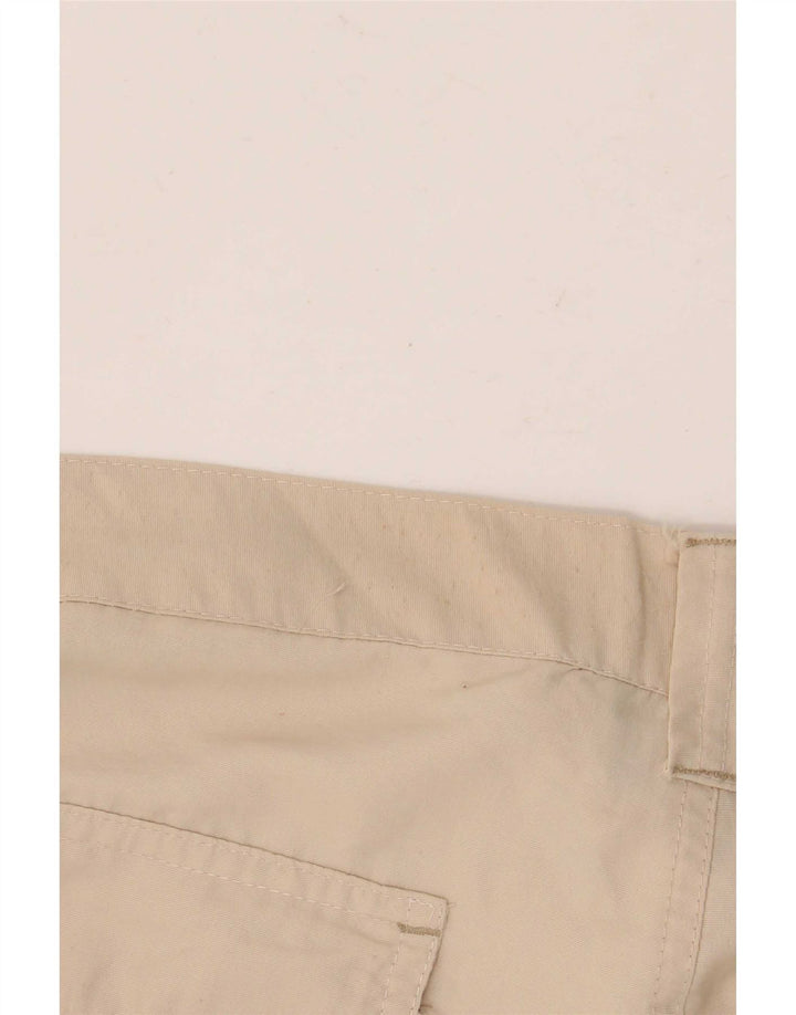 Moorhead Mens Straight Cargo Trousers W34 L34 Beige Polyamide