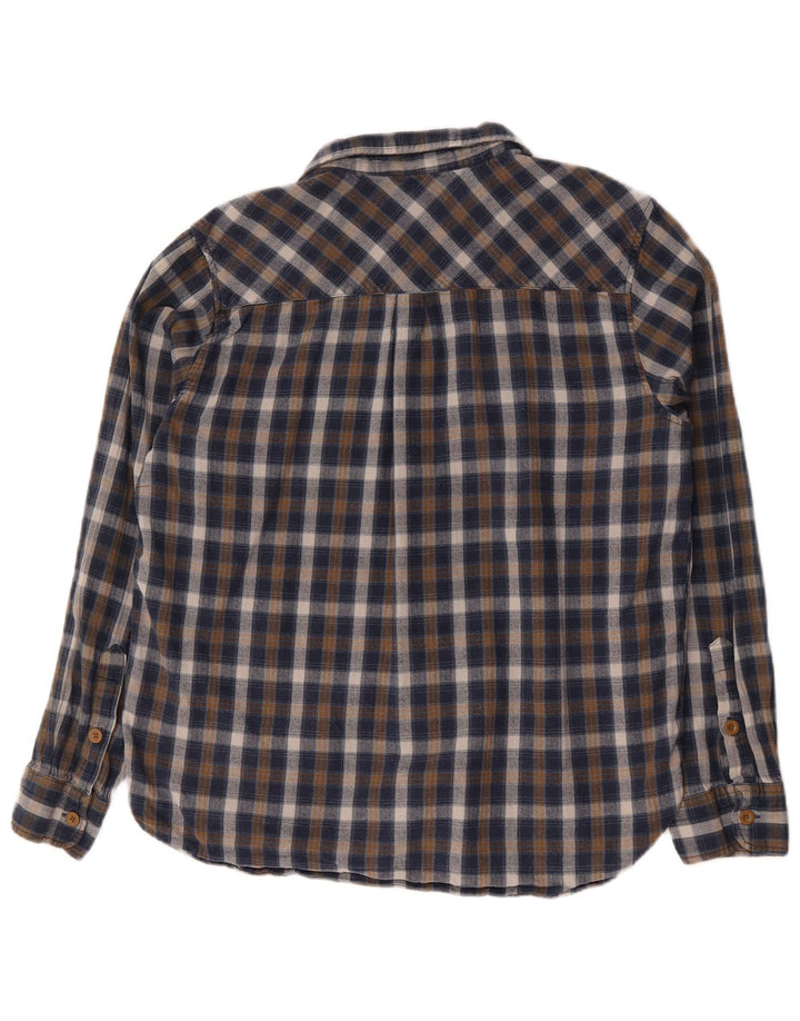 Mountain Warehouse Mens Flannel Shirt XL Blue Check Cotton