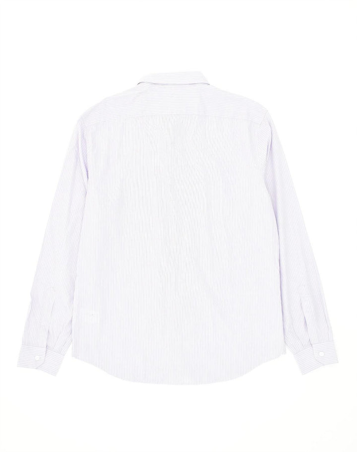 DKNY Mens Shirt Large Purple Pinstripe Cotton | Vintage Dkny | Thrift | Second-Hand Dkny | Used Clothing | Messina Hembry 