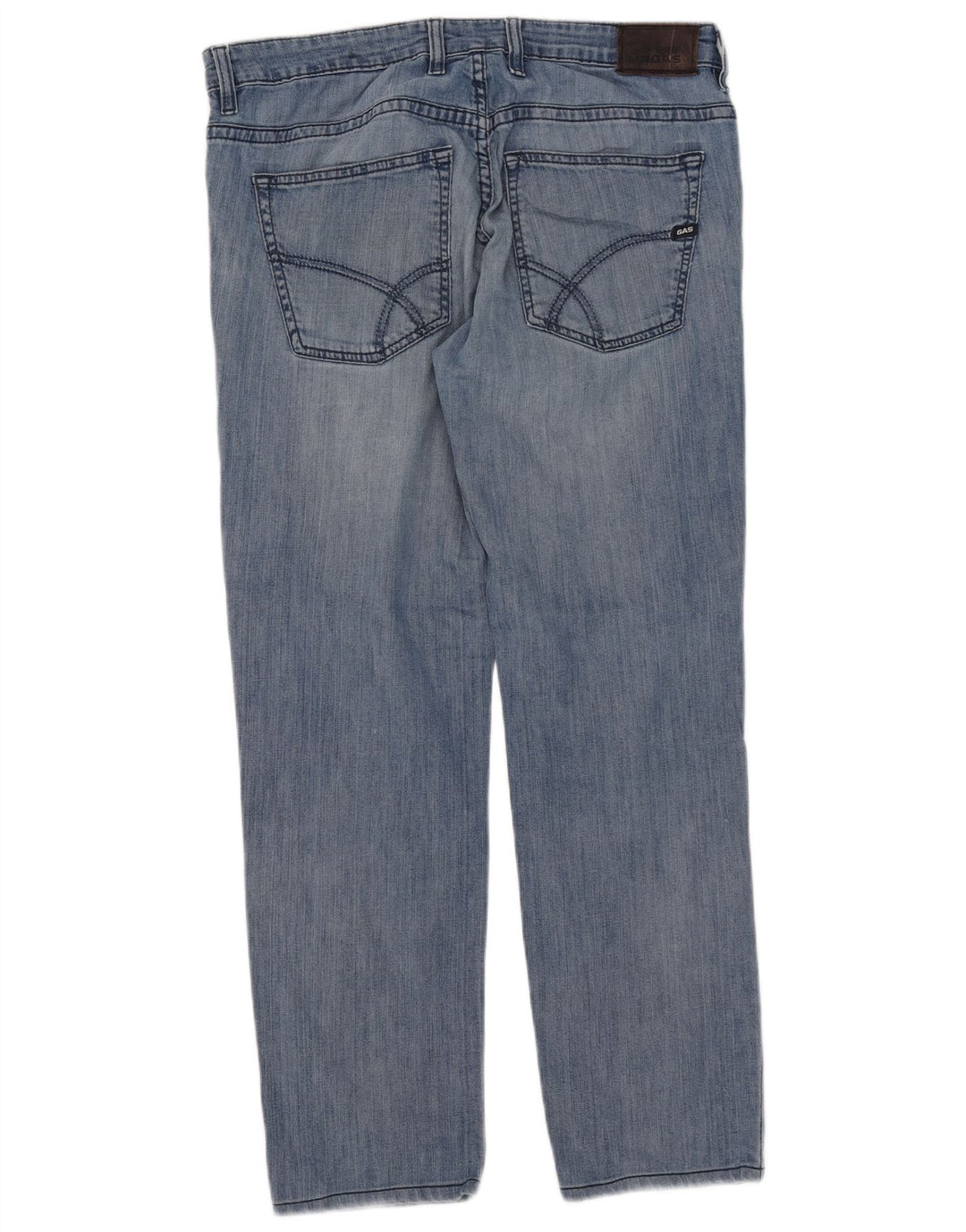 Gas Mens Straight Jeans W36 L29 Blue Cotton
