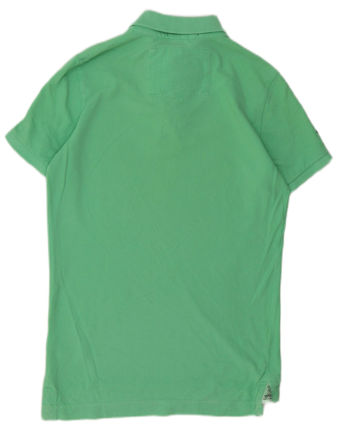 Polo da rugby da uomo Superdry in cotone verde medio