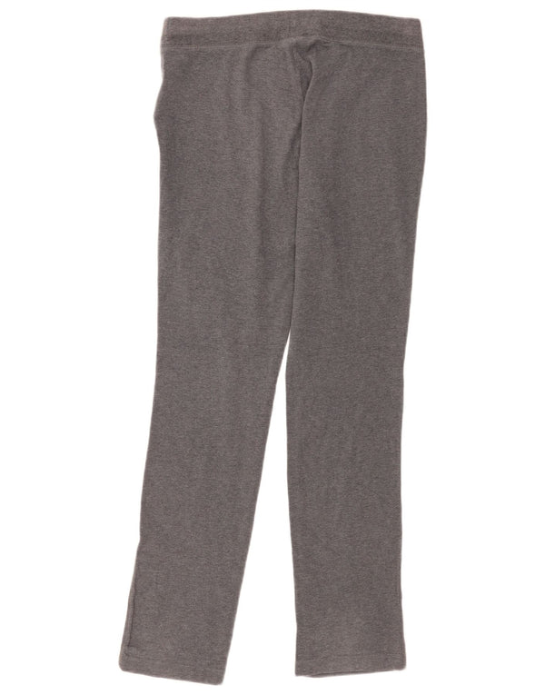 Nike Womens Tracksuit Trousers UK 14 Medium Grey Cotton