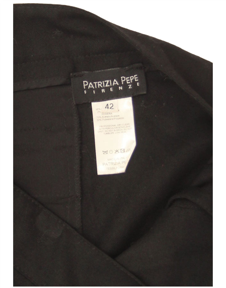 Patrizia Pepe Womens Pencil Skirt IT 42 Medium W30 Black Virgin Wool
