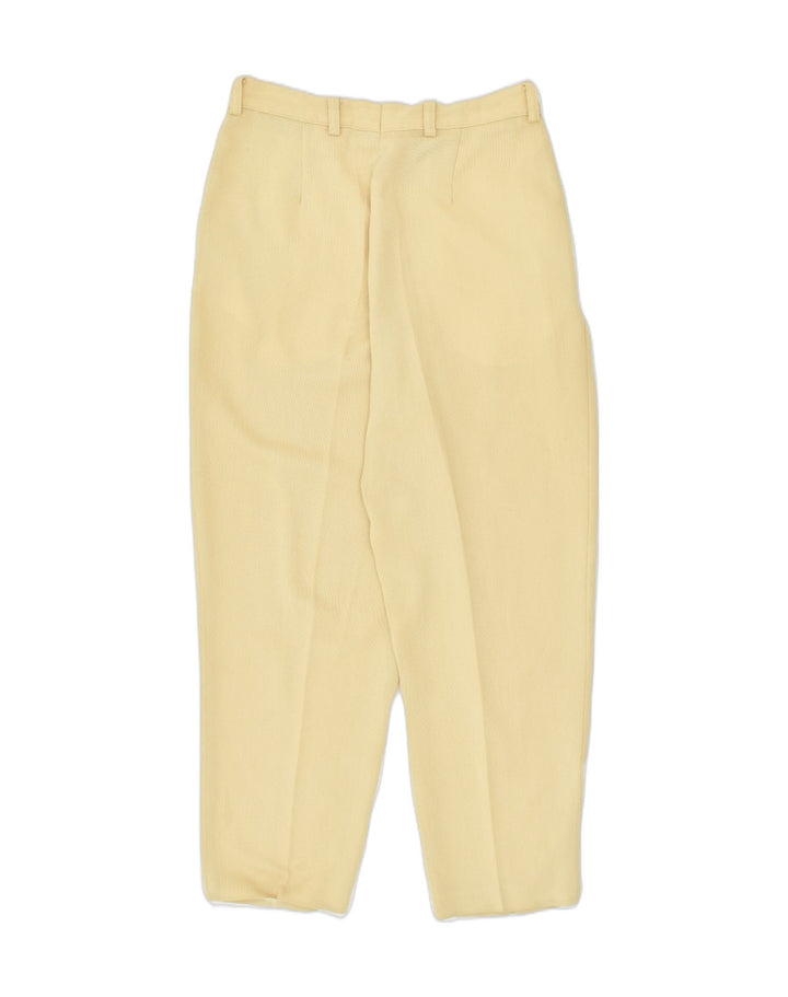 VINTAGE Womens High Waist Casual Trousers UK 12 Medium W28 L24 Yellow | Vintage Vintage | Thrift | Second-Hand Vintage | Used Clothing | Messina Hembry 