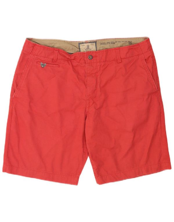 Replay Mens Chino Shorts W36 Grande Vermelho