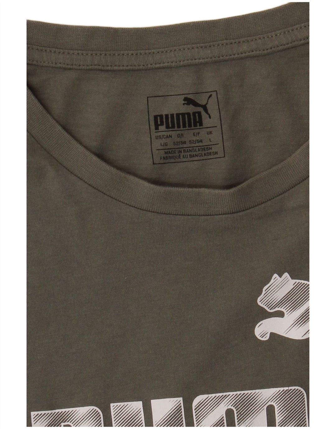 Puma Herre Grafisk T-Shirt Top Stor Khaki