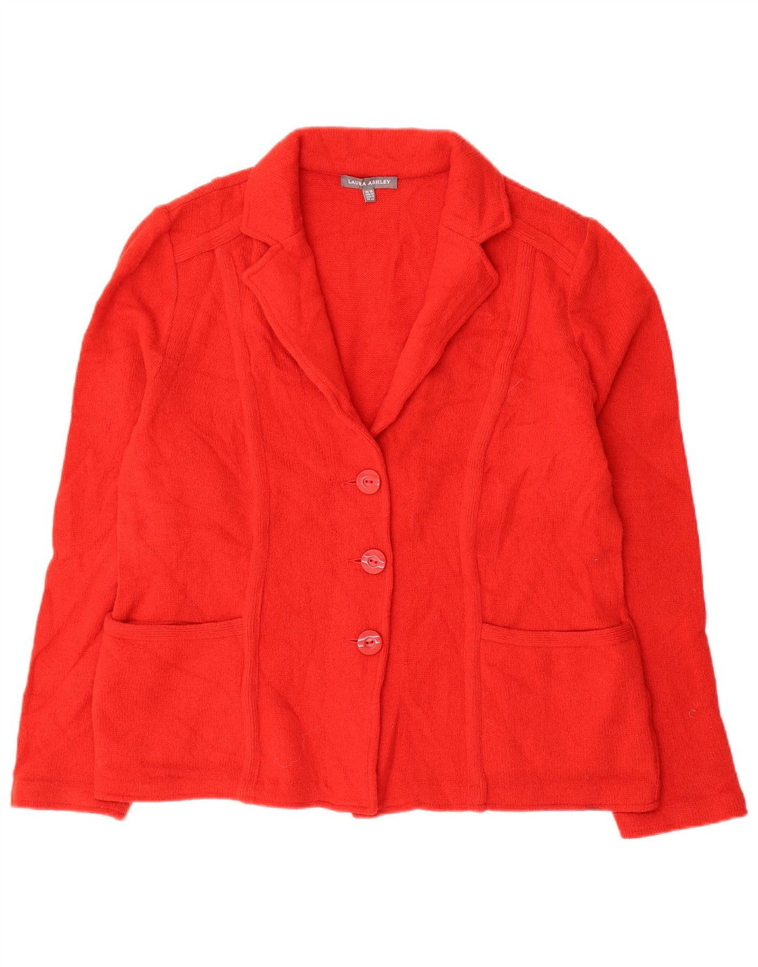 Laura Ashley Womens Cardigan Sweater UK 16 Large Red Wool