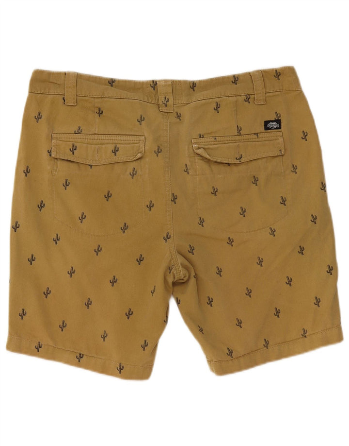 DICKIES Mens Chino Shorts W34 Large  Beige Spotted Cotton