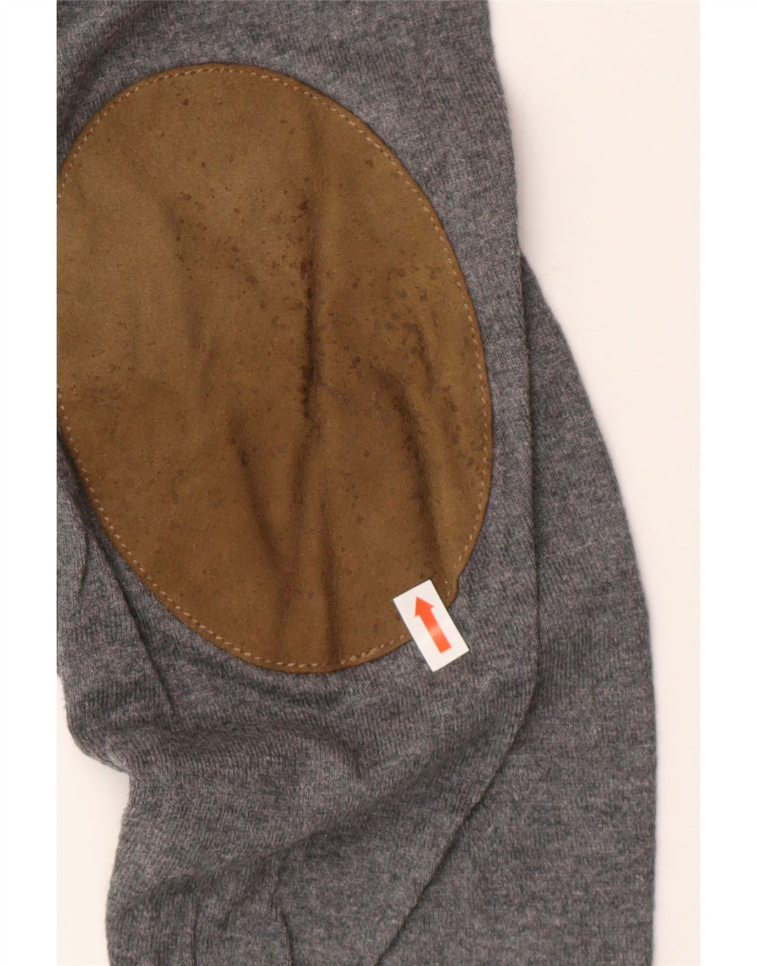Massimo Dutti Mens V-Neck Jumper Sweater XL Grey Cotton