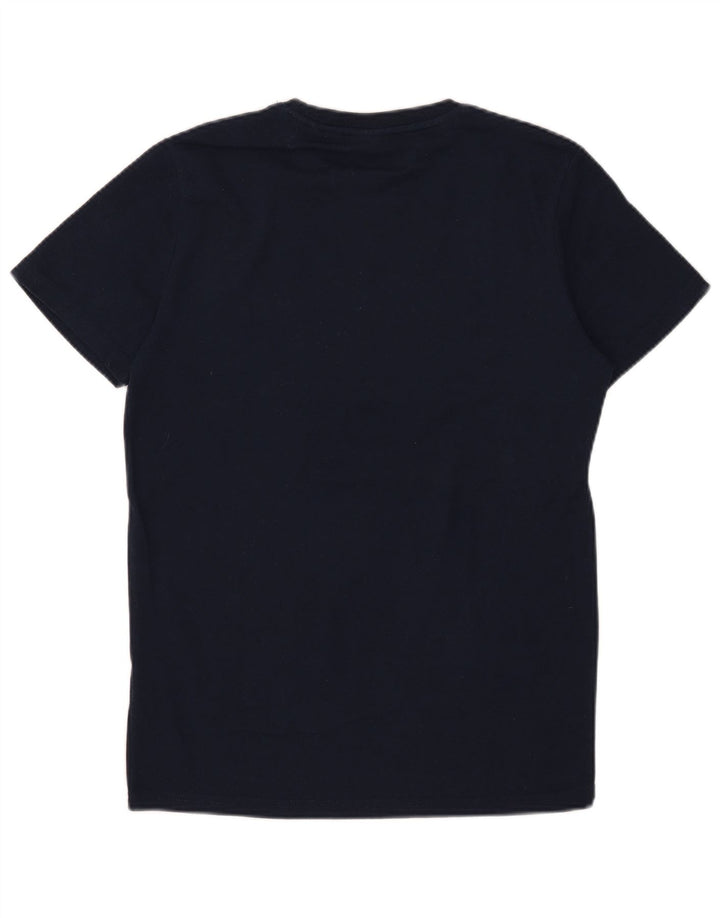 Superdry Mens Graphic T-Shirt Top Large Navy Blue Cotton