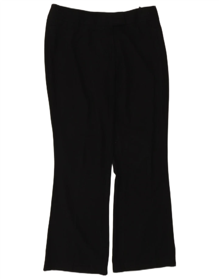 Marks & Spencer Womens Bootcut Casual Trousers UK 12 Medium W30 L29 Black