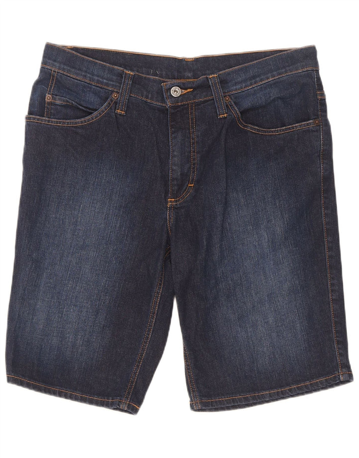 Mustang Mens Denim Shorts W35 Large Navy Blue Cotton
