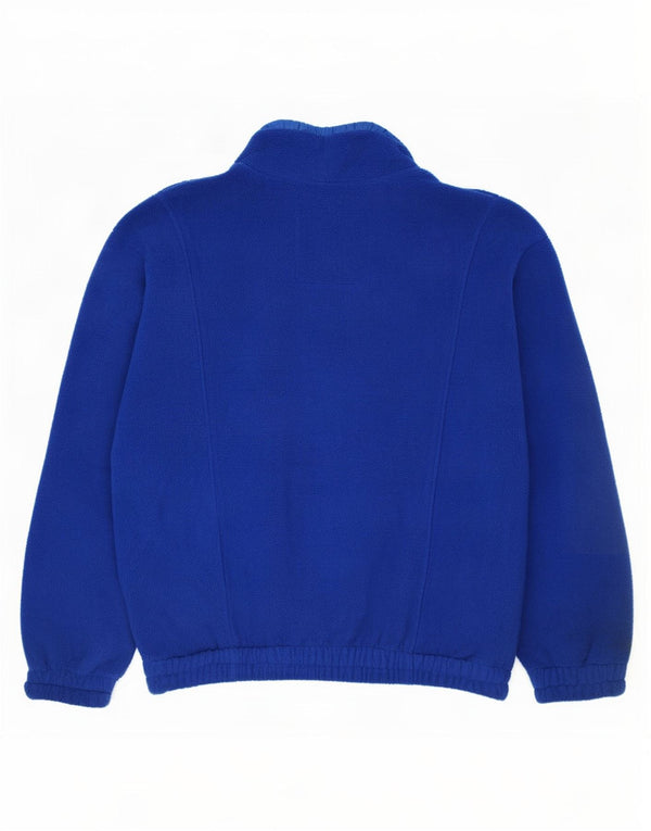 Vintage Mens Graphic Anorak Fleece Jumper XL Blue