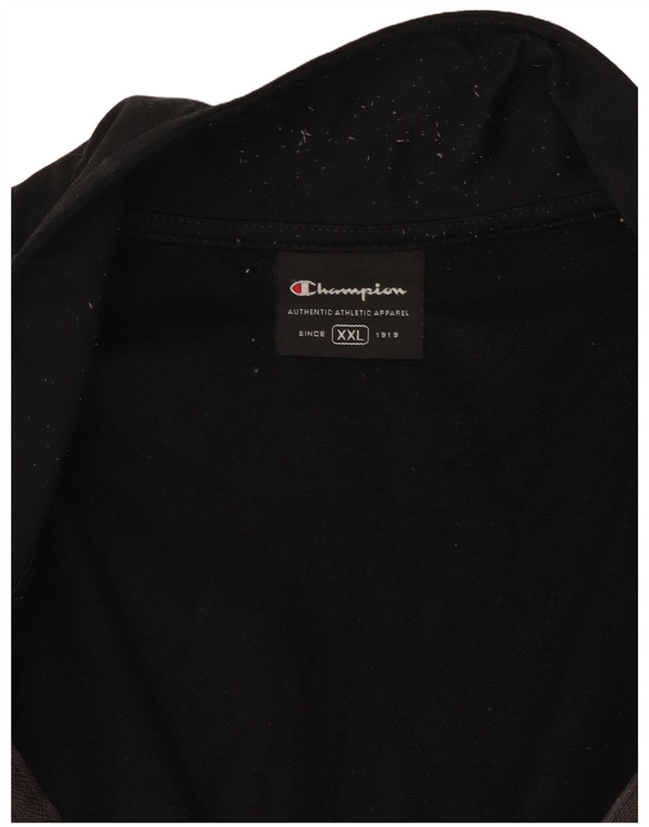 CHAMPION Mens Tracksuit Top Jacket 2XL Grey Colourblock Polyester