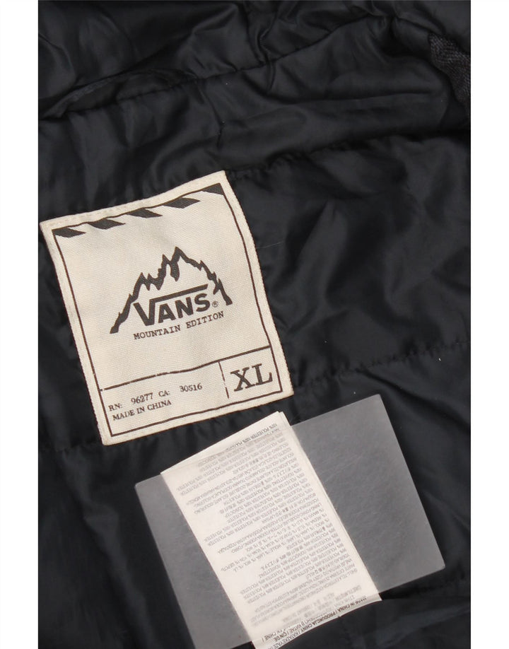 Vans Womens Hooded Bomber Jacket UK 18 XL Navy Blue Colourblock Polyester