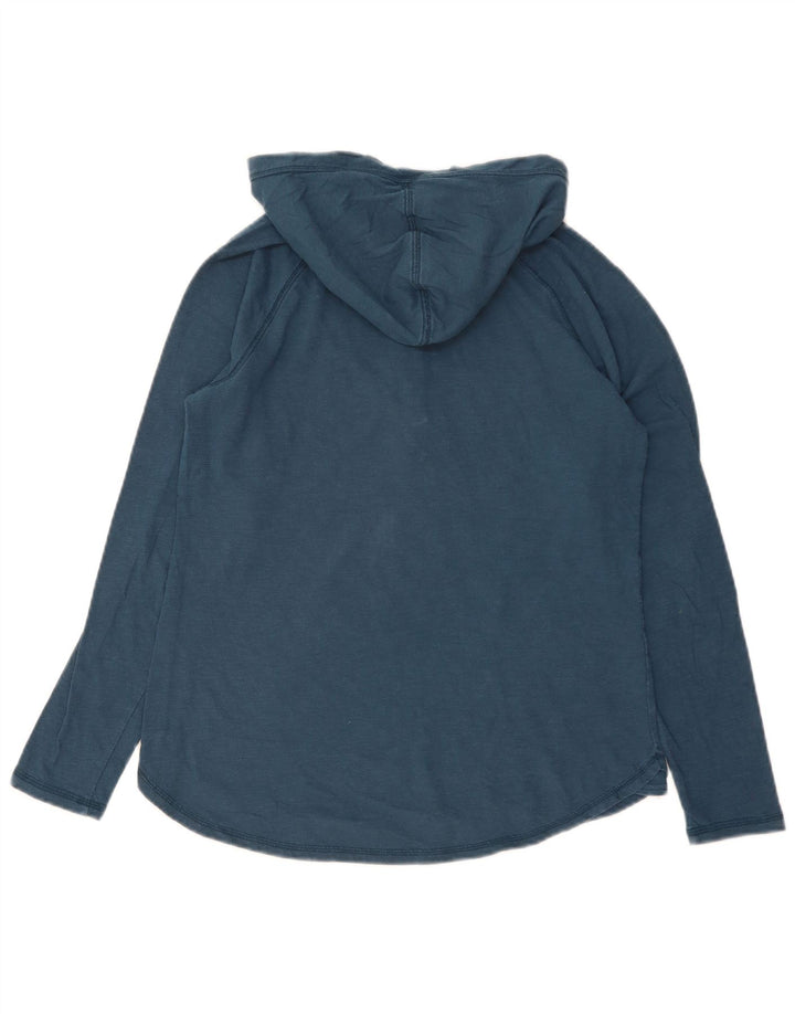Carhartt Womens Hooded Top Long Sleeve US 4/6 Small Blue