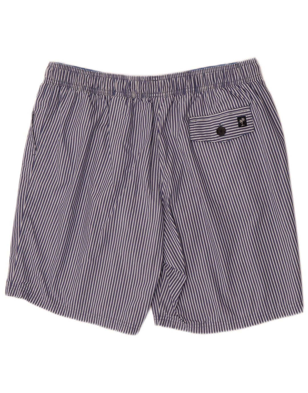 Marks & Spencer Short de bain pour homme en coton à fines rayures bleues