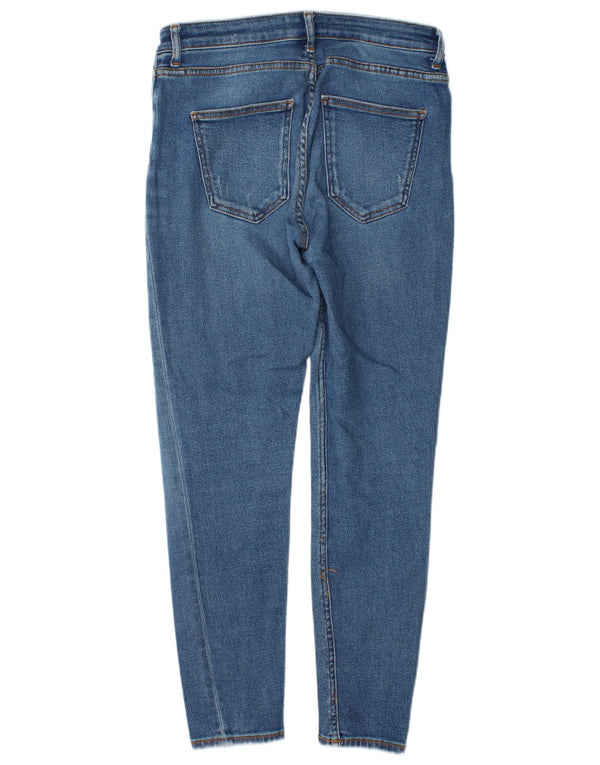 Zara Jeans ajustados desgastados para mujer EU 42 Large W32 L29 Algodón azul