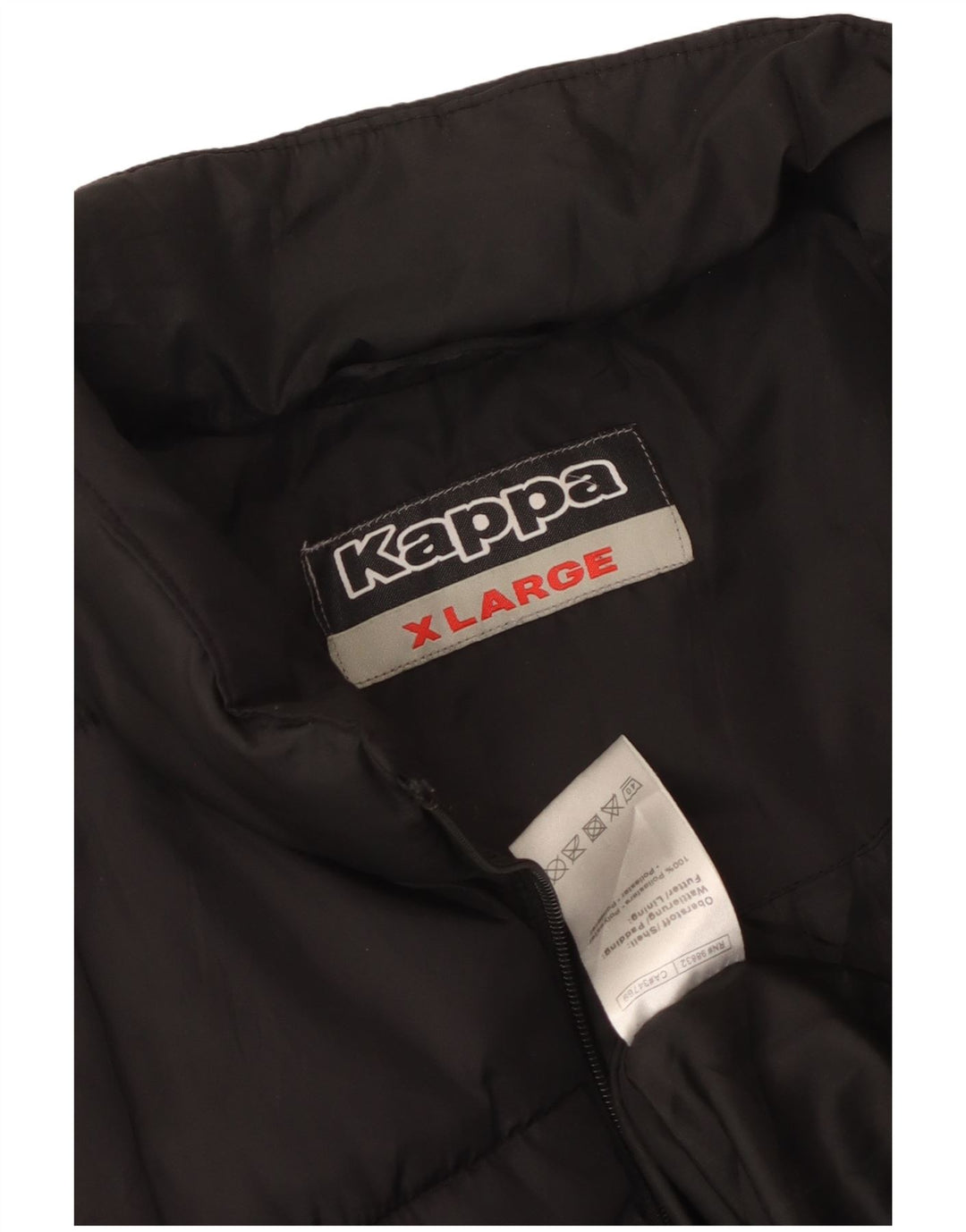 Kappa Gilet rembourré pour femme UK 18 XL Noir Polyester