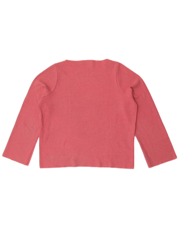 Zara Damen Trafaluc Übergroßes Top Langarm UK 10 Small Rosa Baumwolle