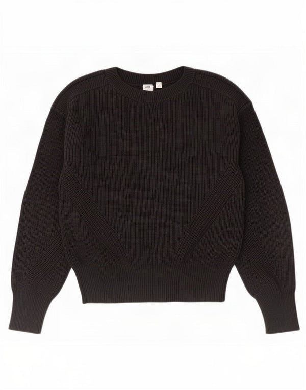 Gap Womens Boat Neck Jumper Sweater UK 10 Small Black Bomuld