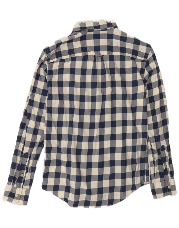 American Eagle Herre Classic Fit skjorte XS Navy Blue Gingham Cotton