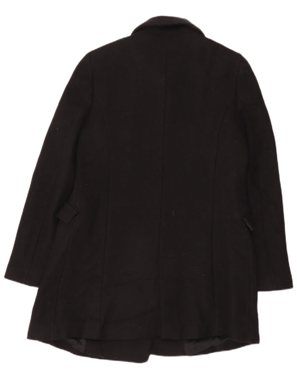Zara Damen Mantel UK 14 Large Schwarz