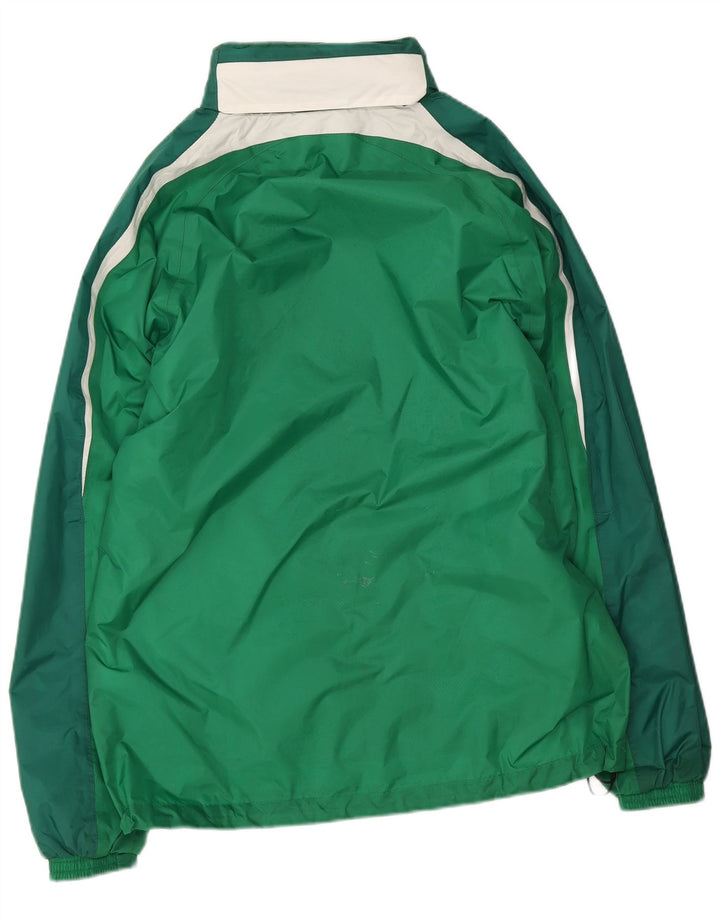 Erima Veste de pluie à capuche pour homme UK 38 Medium Green Colourblock Polyamide