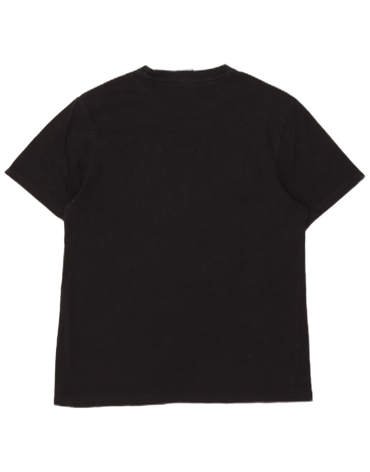 Champion Mens Graphic T-Shirt Top Medium Black