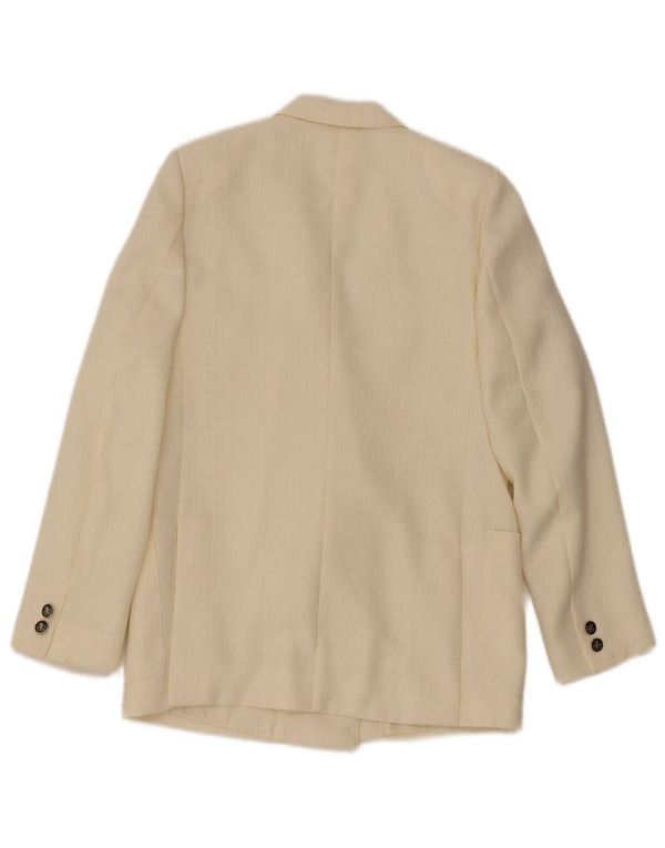 Jaqueta blazer feminina Cody com peito duplo IT 40 pequena off white