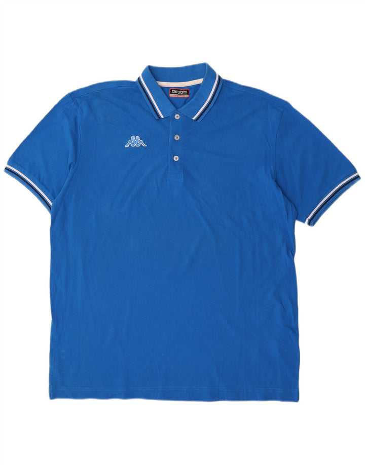 KAPPA Mens Polo Shirt 2XL Blue Cotton