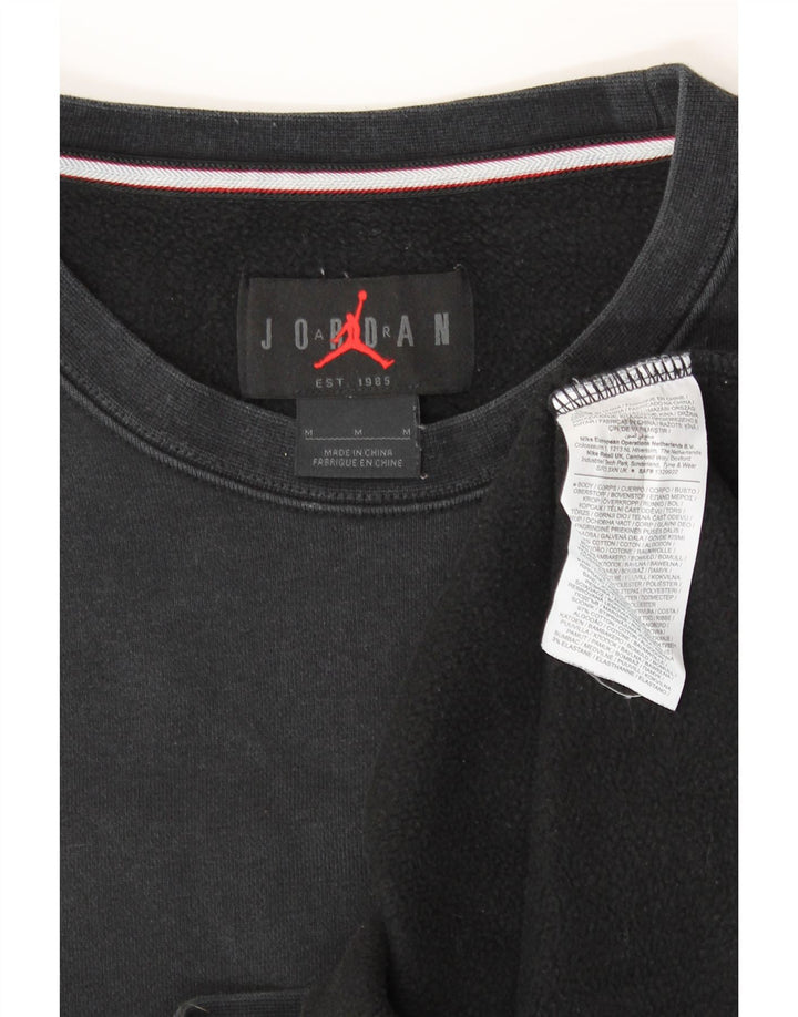 JORDAN Mens Sweatshirt Jumper Medium Black Cotton