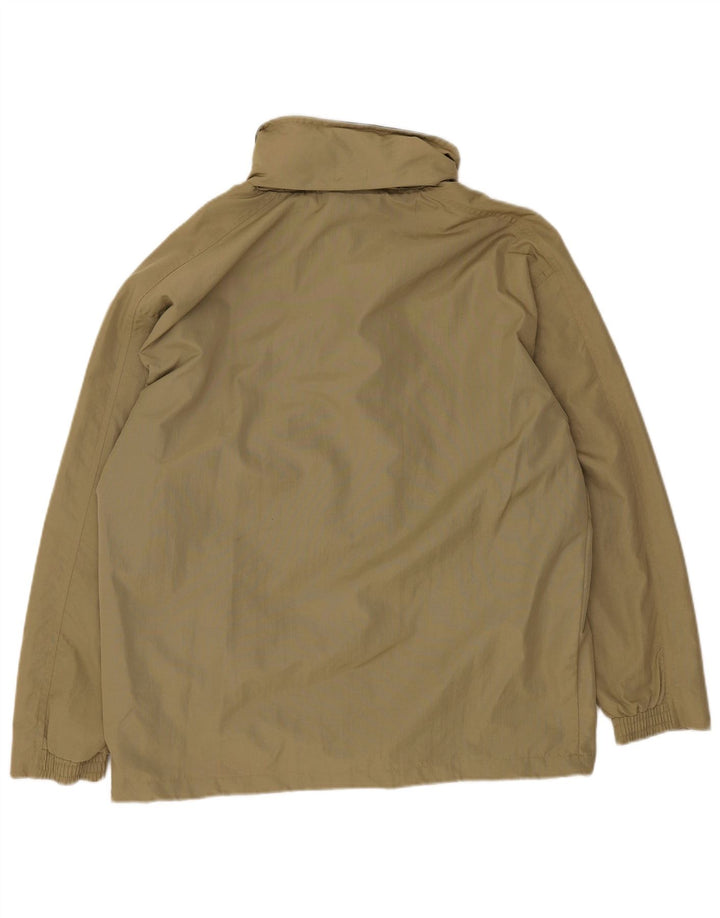 Diadora Mens Hooded Rain Jacket UK 36 Small Khaki Polyamide