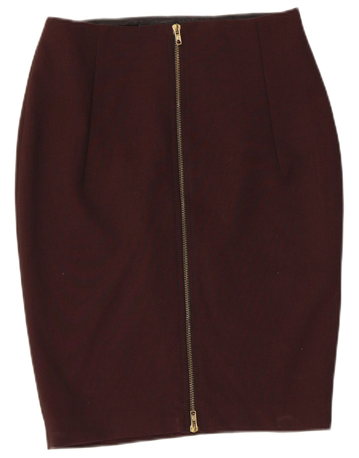 Gonna a tubino Zara da donna media W28 viscosa marrone