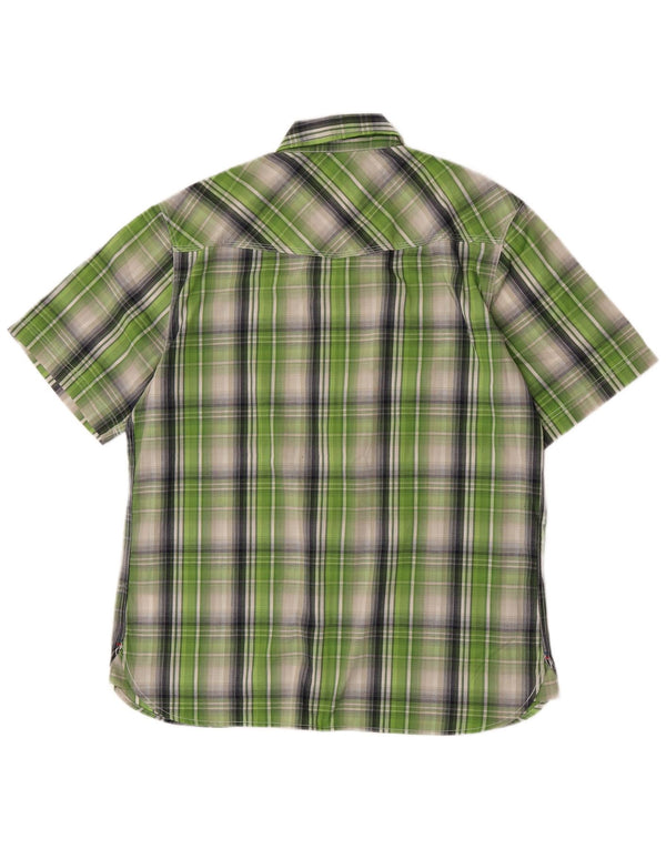 Berghaus Mens Short Sleeve Shirt Large Green Check Polyester