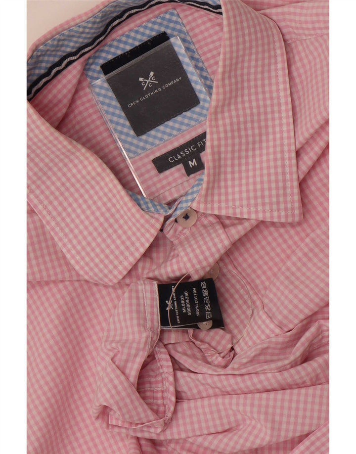Crew Clothing Mens Classic Fit Shirt Medium Pink Gingham Cotton
