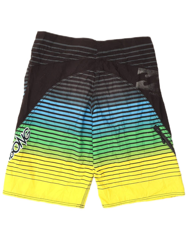 Billabong Boys Graphic Swimming Shorts 13-14 Years Multicoloured Striped