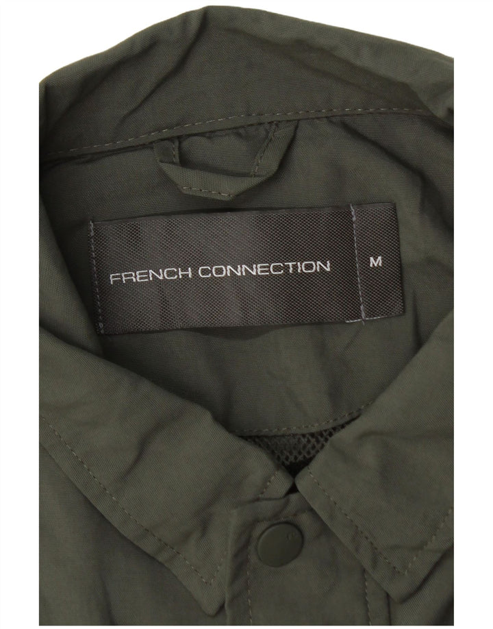 French Connection Herren-Overshirt-Hemd, Mittelkhaki, Polyamid